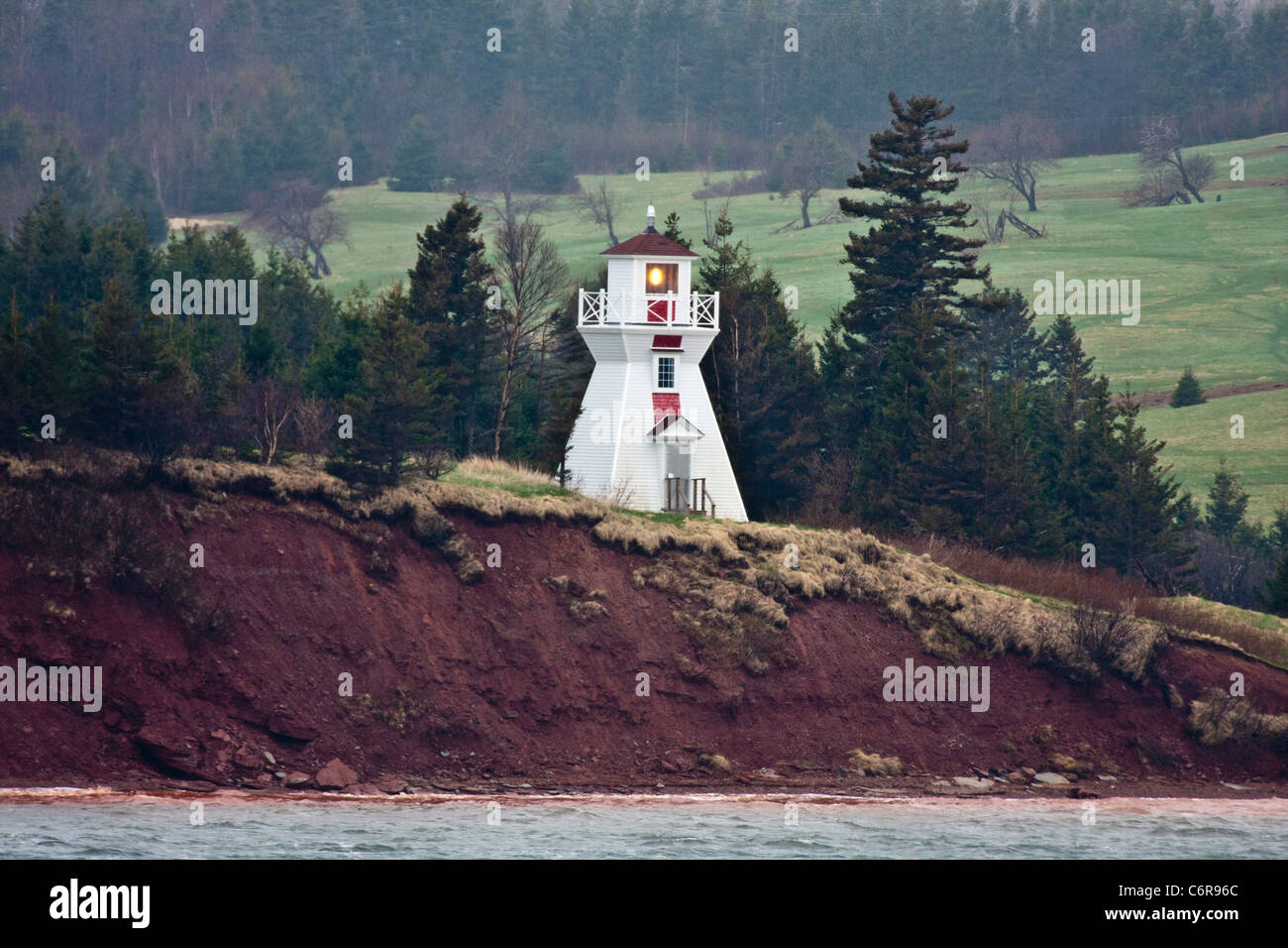 Warren Cove Front Range Licht in Charlottetown Harbour auf Prince Edward Island, Kanada. Stockfoto