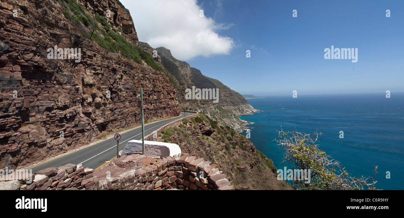 Chapmans Peak Drive, ein Favorit für Touristen in Kapstadt Stockfoto