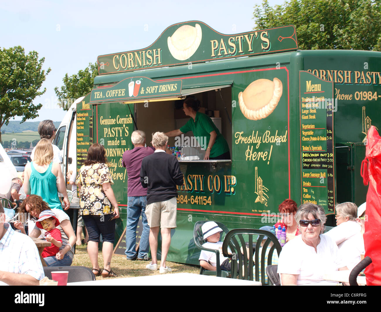 Cornish Pasty Snack van, UK Stockfoto