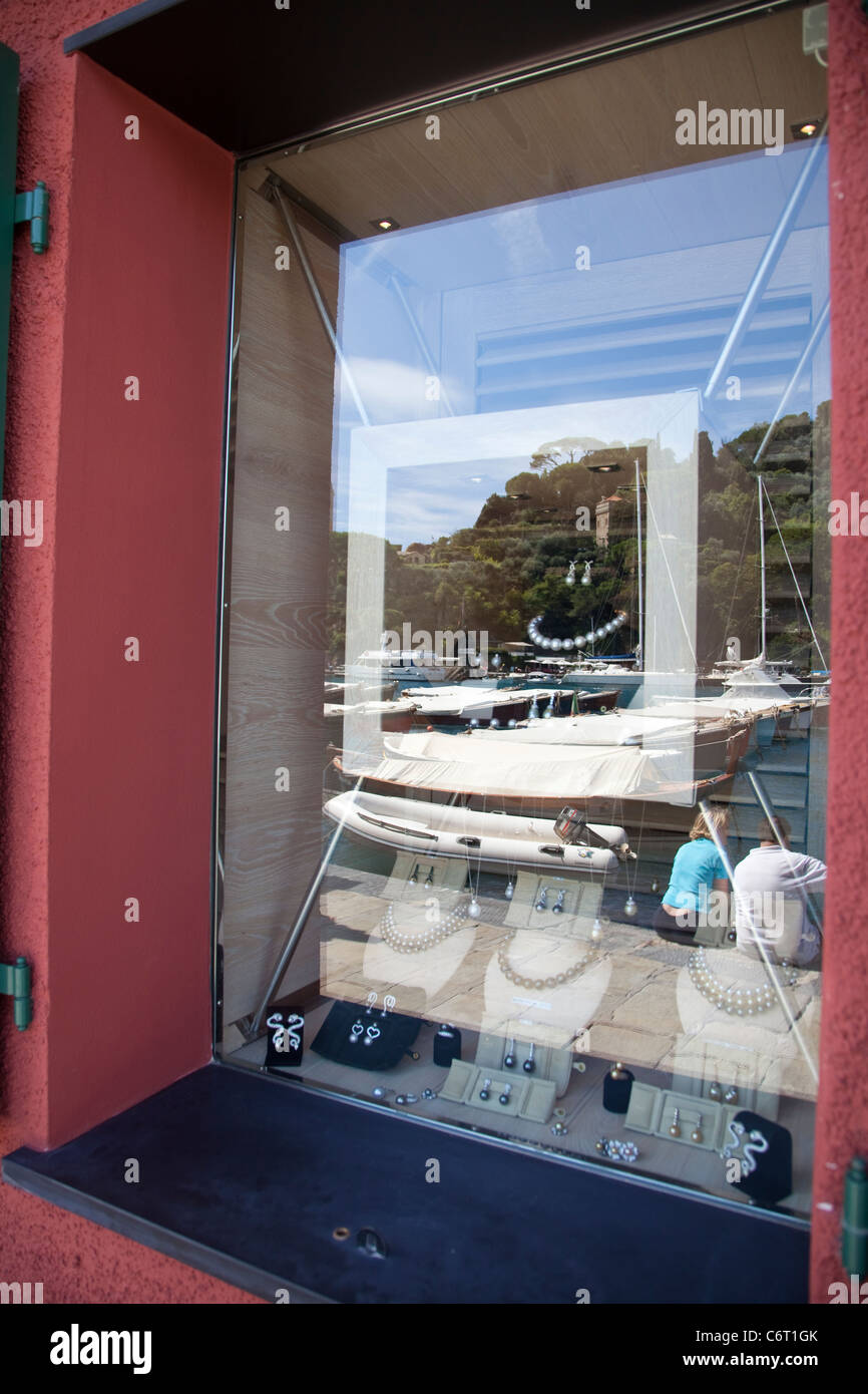 Luxus Schmuck und Shop in Portofino, Italien Stockfoto