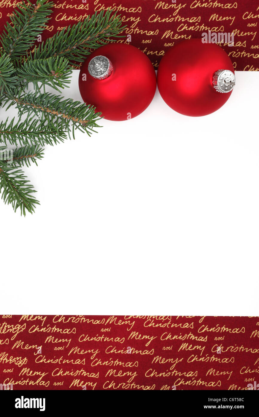 Weihnachts-Dekoration mit leere Karte. Stockfoto Weihnachts-Dekoration mit leere Karte. Stockfoto