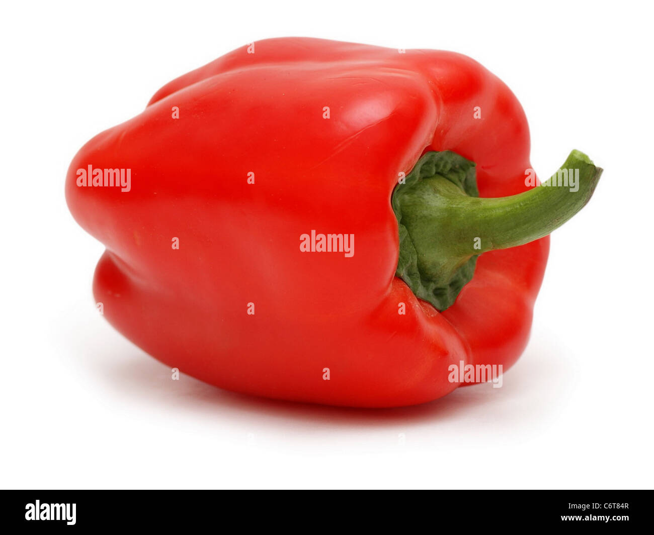 Paprika rot Bolgarian auf dem weißen Hintergrund Stockfoto