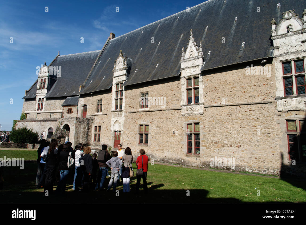Tage des offenen Denkmals (September), besuchen Sie die Burg von Laval (Mayenne, Pays De La Loire, Frankreich). Stockfoto