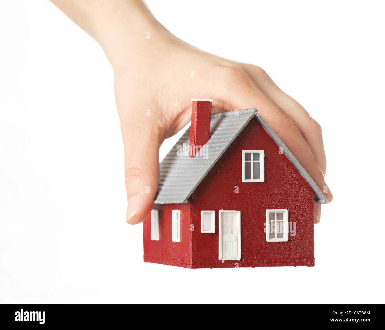 Hand halten Haus Stockfoto