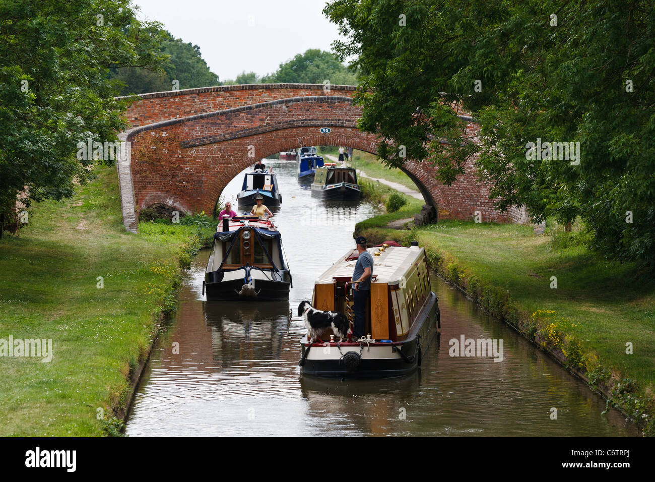 Der Oxford Canal in der Nähe von Braunston, Northamptonshire Stockfoto