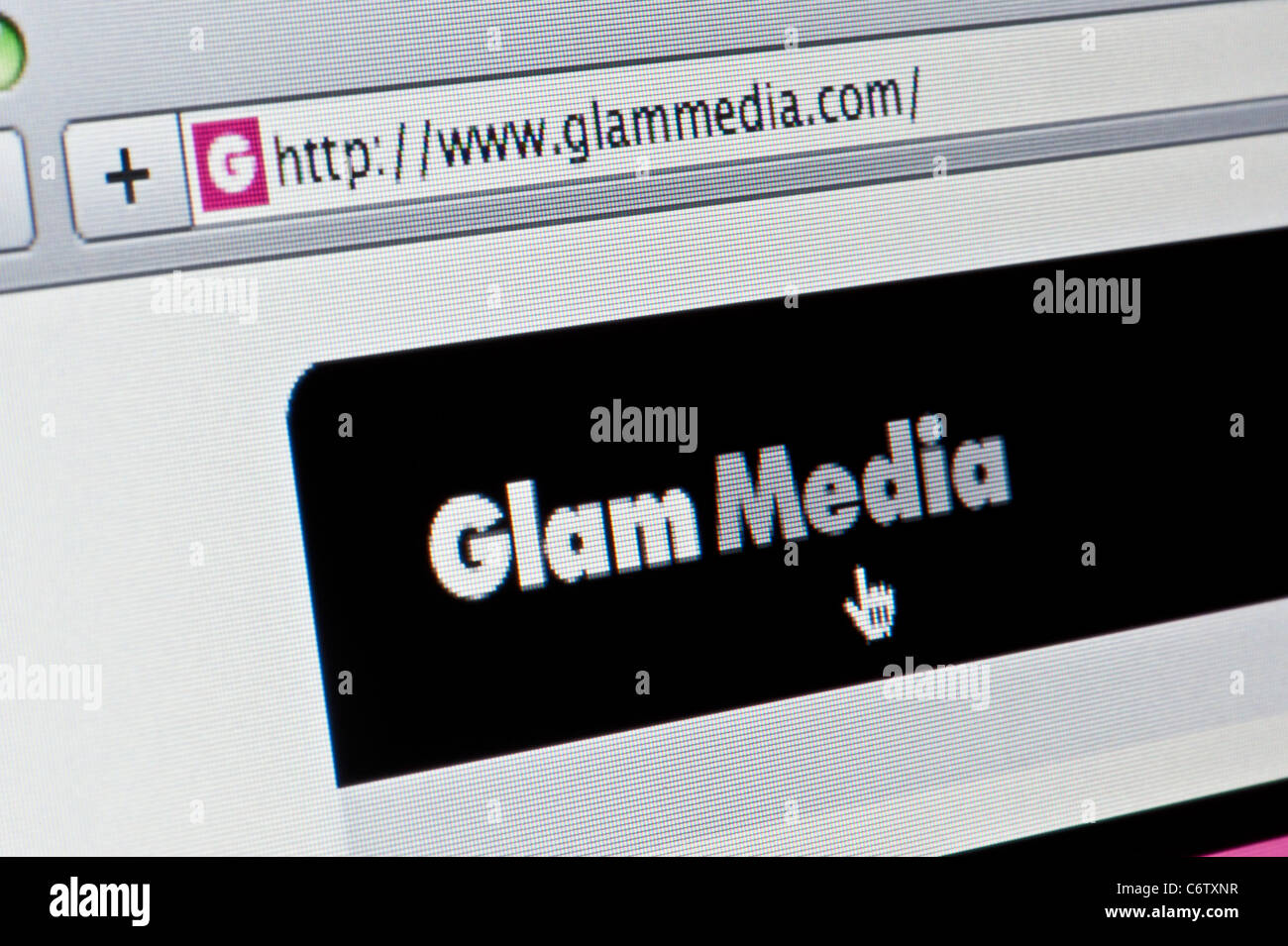 Nahaufnahme von Glam Media Logo wie auf ihrer Website zu sehen. (Nur zur redaktionellen Verwendung: print, TV, e-Book und redaktionelle Webseite). Stockfoto
