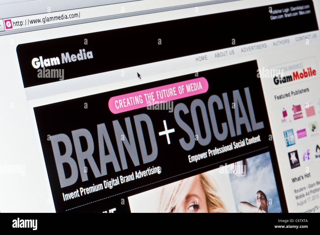 Nahaufnahme von Glam Media Logo wie auf ihrer Website zu sehen. (Nur zur redaktionellen Verwendung: print, TV, e-Book und redaktionelle Webseite). Stockfoto