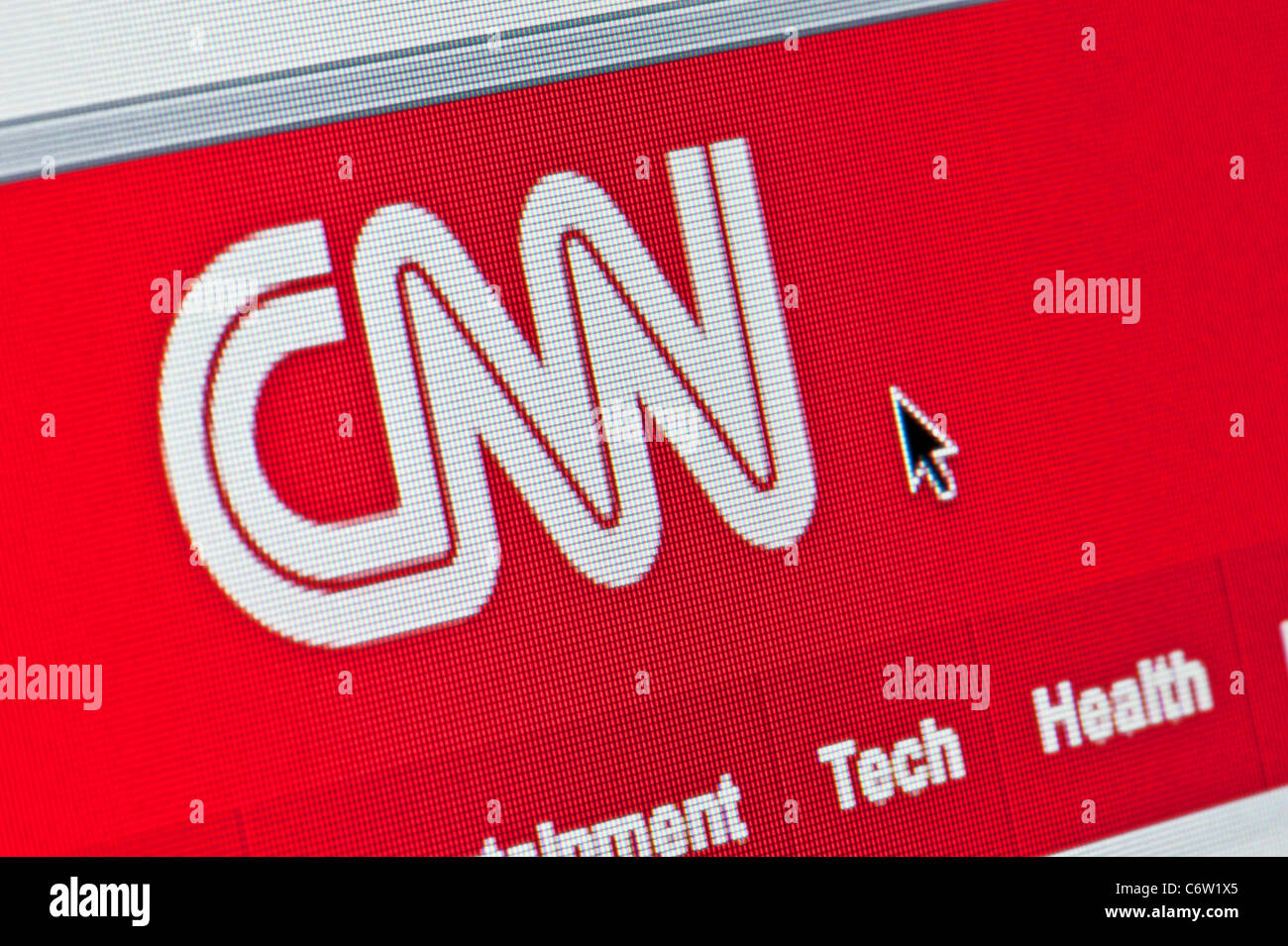 Nahaufnahme von der CNN-Logo auf ihrer Website gesehen. (Nur zur redaktionellen Verwendung: print, TV, e-Book und redaktionelle Webseite). Stockfoto
