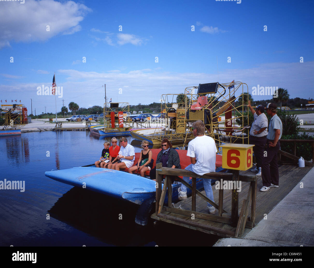 Airbootsfahrt, Everglades National Park, Florida, Vereinigte Staaten von Amerika Stockfoto