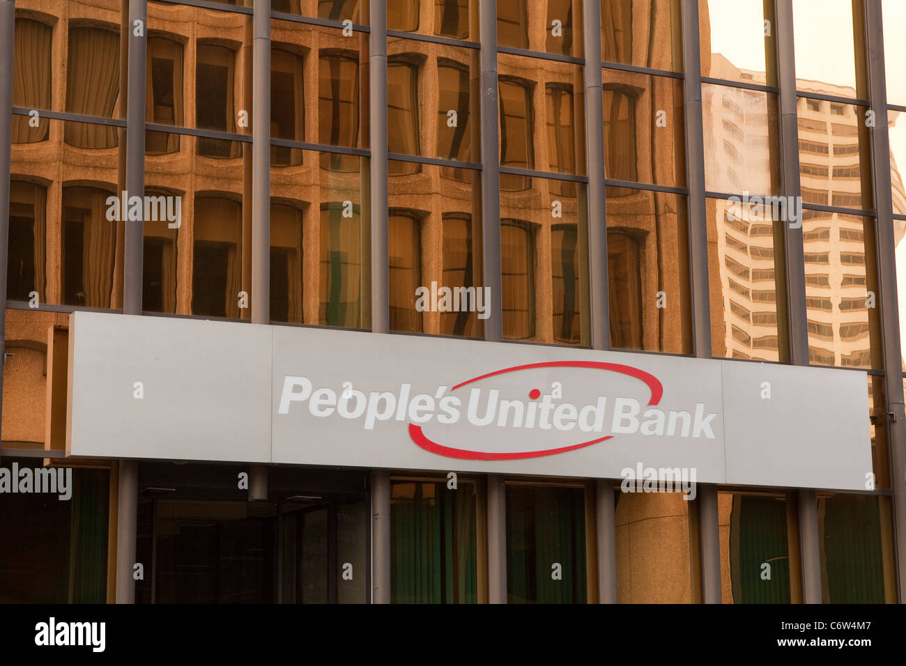 Vereinigte Volksbank ist in Hartford, Connecticut, Samstag, 6. August 2011 abgebildet. Stockfoto