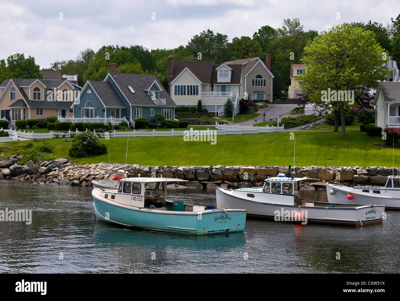 Stadt von Ogunquit Perkins Cove Maine USA Stockfoto