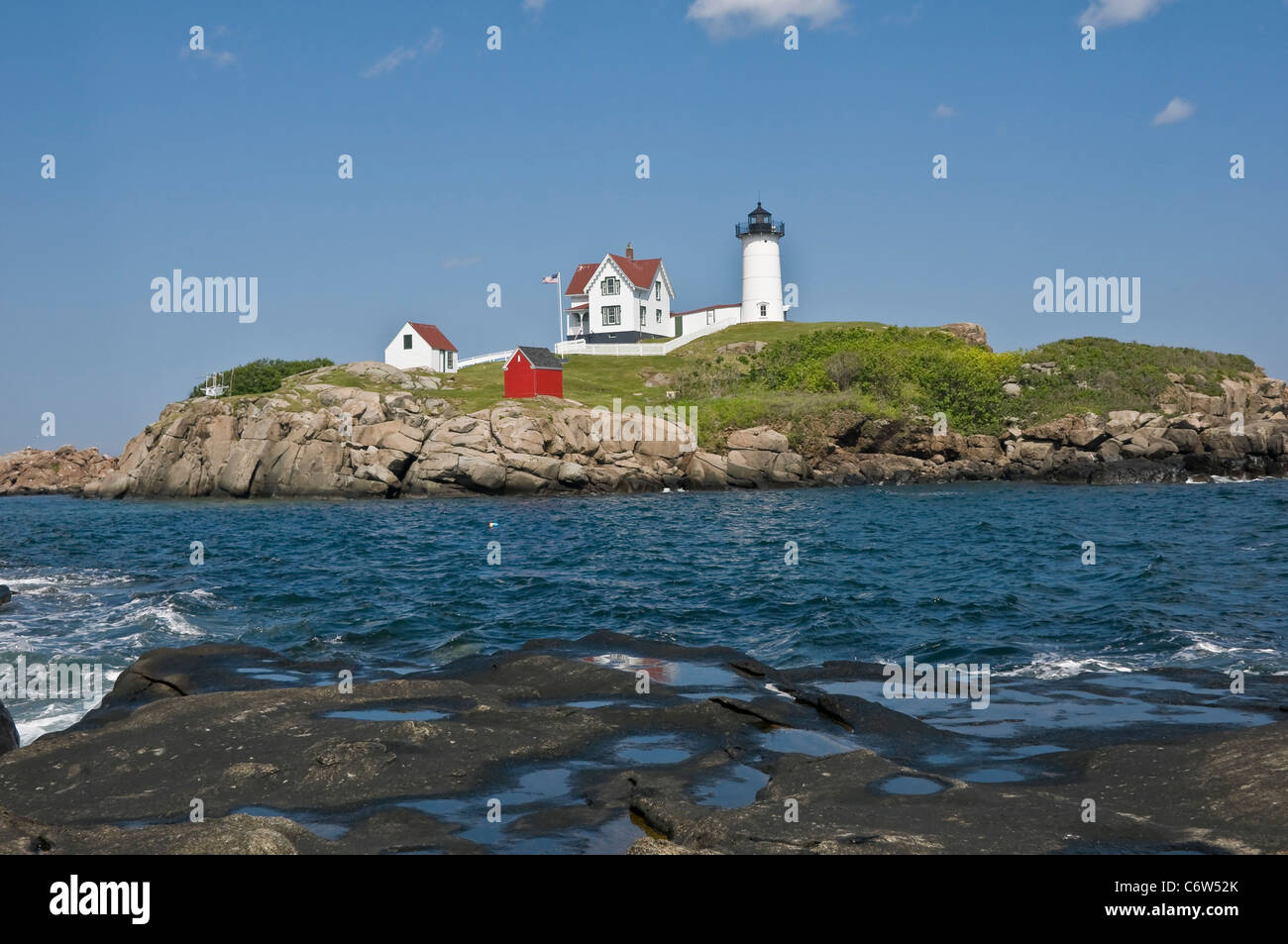 Nubble Leuchtturm Cape Neddick York Maine Stockfoto
