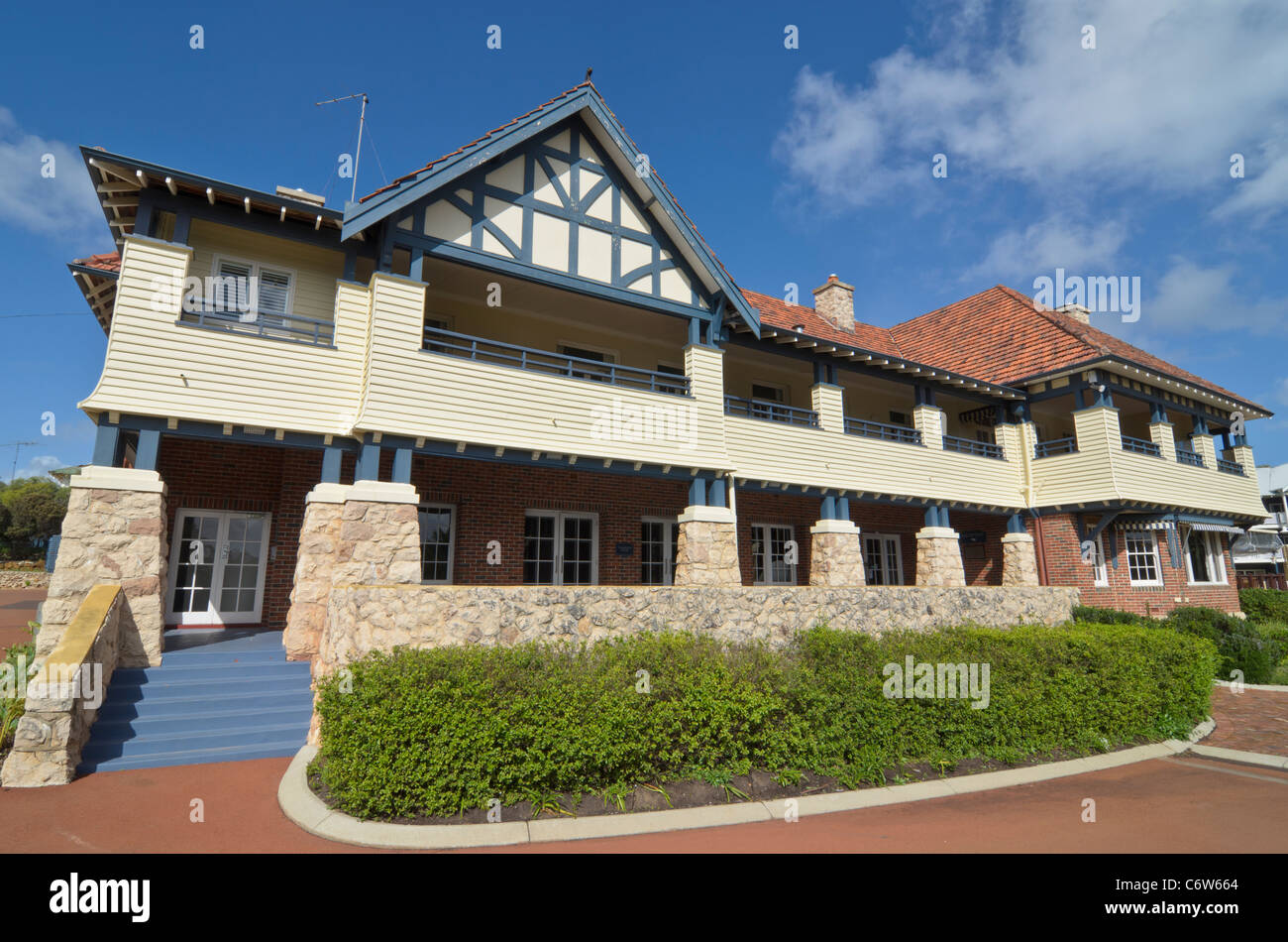 Denkmalgeschützte Höhlen House Hotel, Yallingup im Südwesten von Western Australia Stockfoto