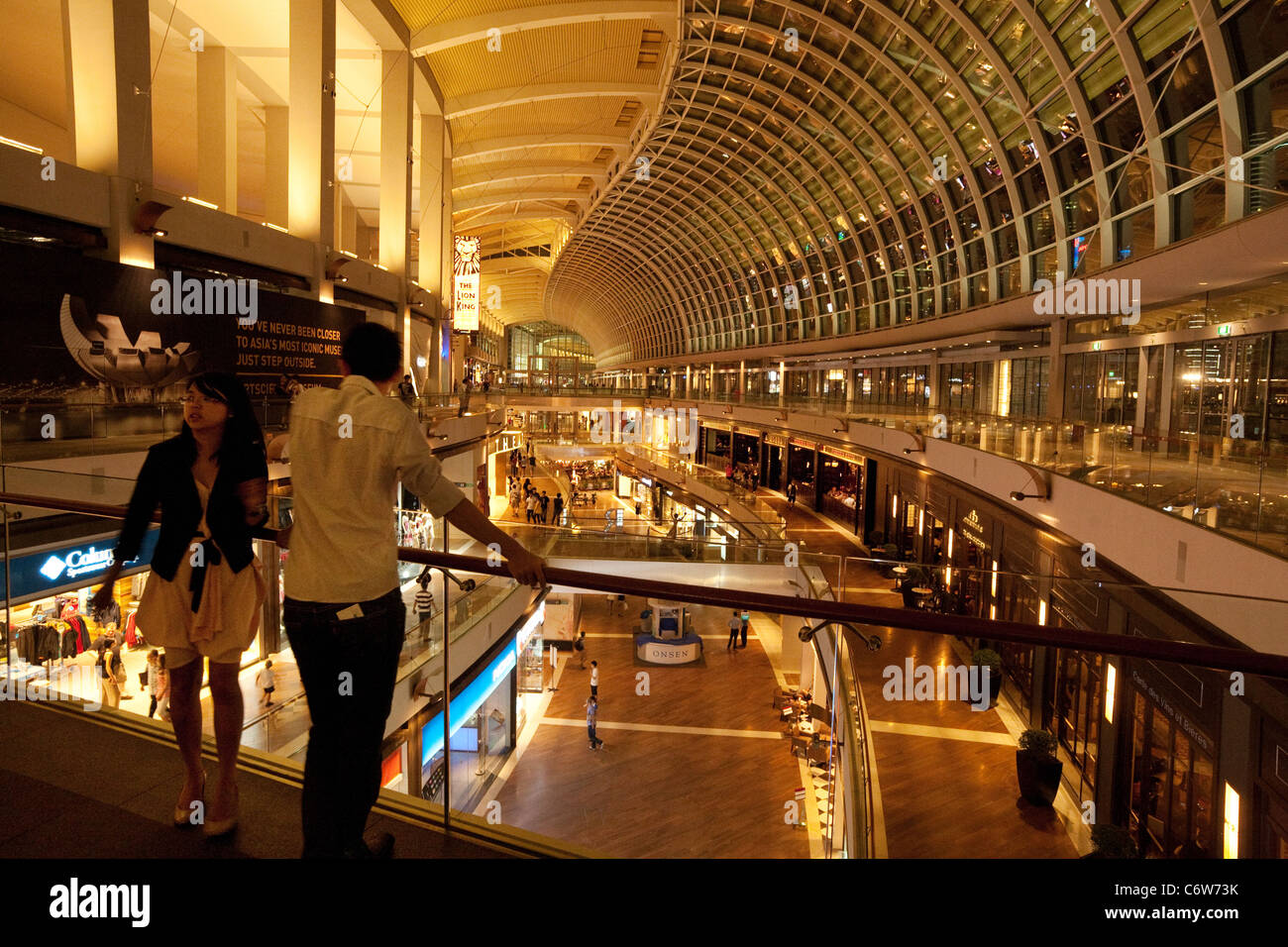 Das Einkaufszentrum Marina Bay Sands Hotel, Singapur Asien Stockfoto