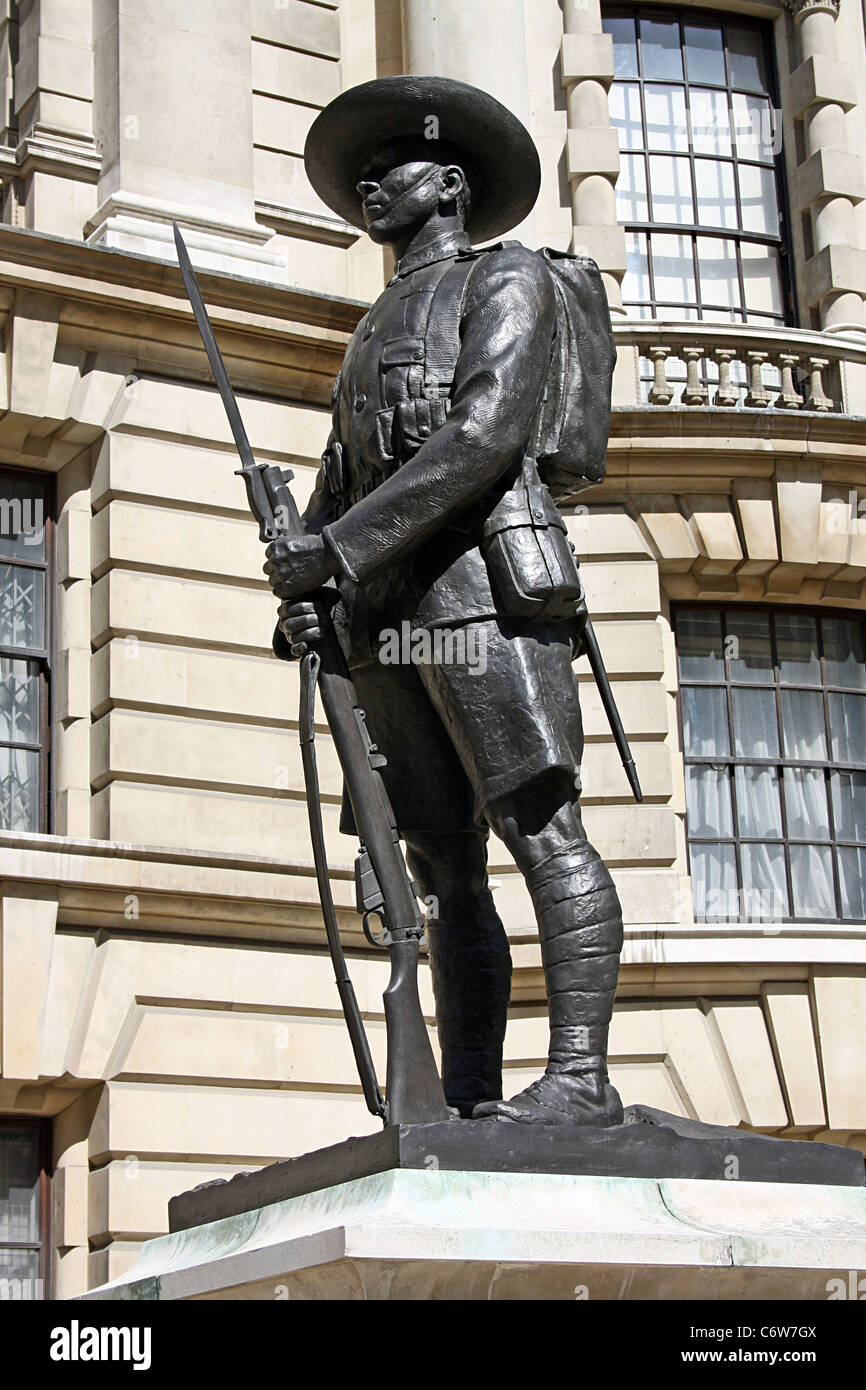 Die Gurkha-Gedenkstätte, Horse Guards Avenue, London. Stockfoto