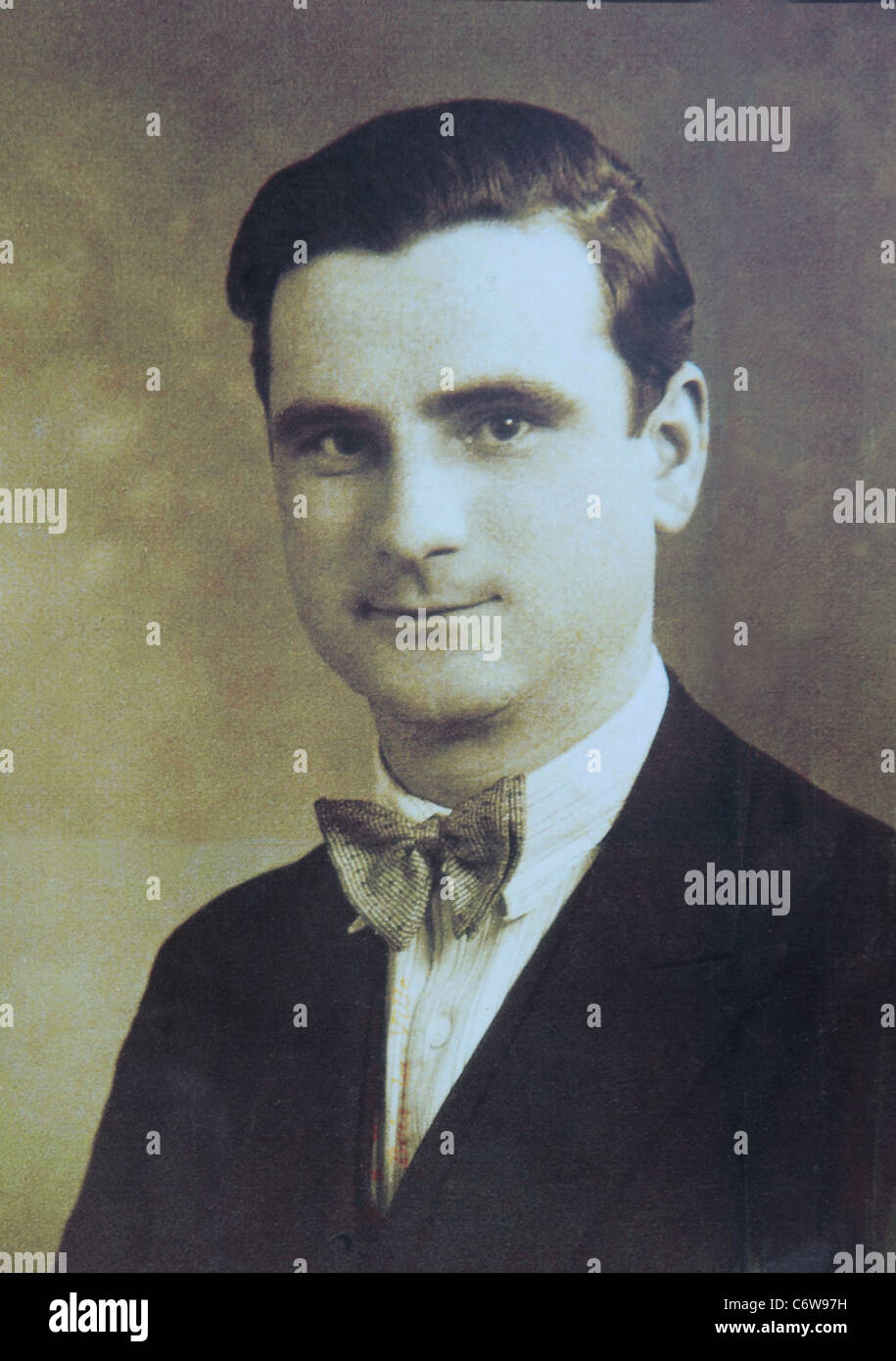 Porträt von Paul Ricard (1909 – 1997), der Pastis Unternehmer, als junger Mann Stockfoto