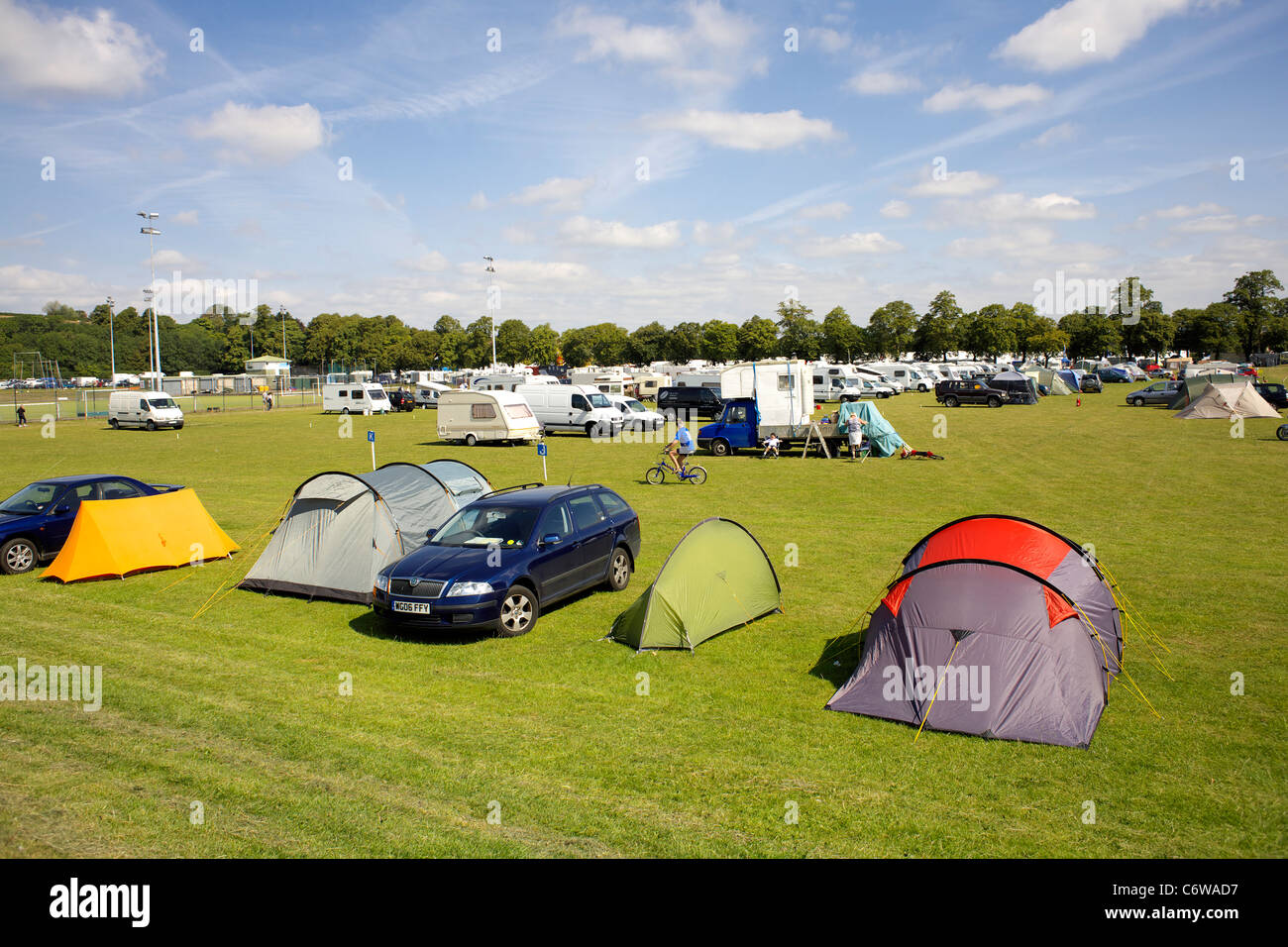 Der Campingplatz am 2011 Binnenwasserstraßen Festival in Burton-On-Trent, Staffordshire, England, UK, GB, groß, Großbritannien, Brite/Britin Stockfoto