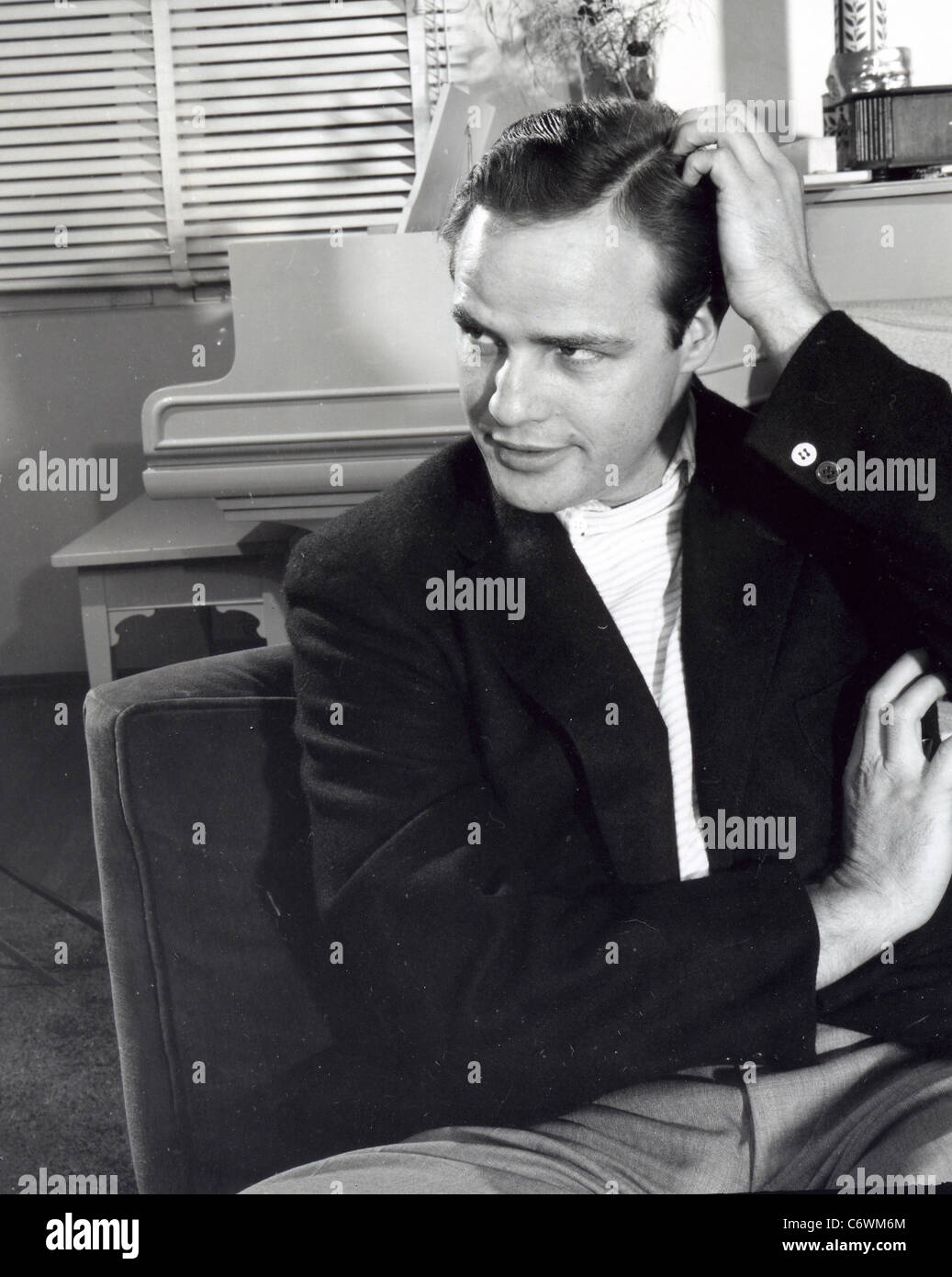 MARLON BRANDO U.S. Filmschauspieler über 1955 Stockfoto