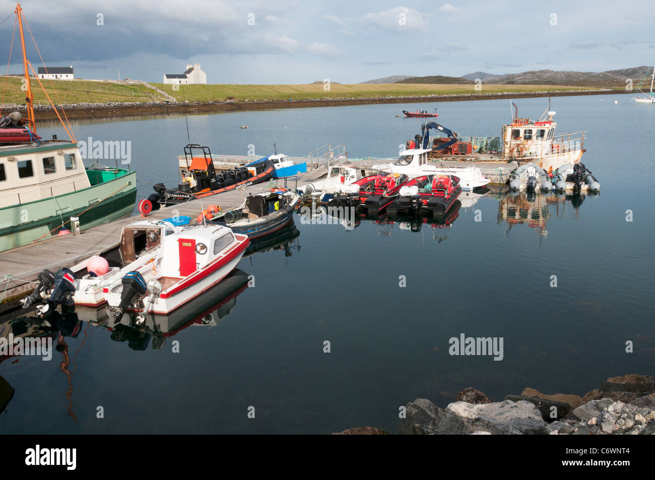 Miabhaig Hafen auf der Isle of Lewis auf den äußeren Hebriden. Stockfoto
