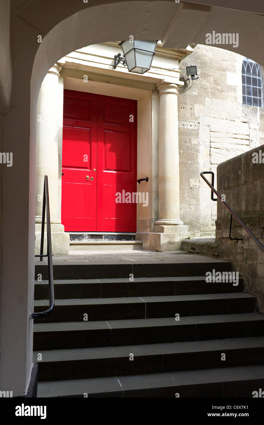 Eingang zur alten Baptist Kapelle in Bradford on Avon Wiltshire Stockfoto