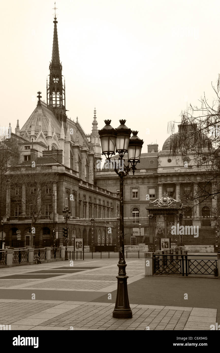 Palais de Justice (Justizpalast) in Paris. Frankreich. Stockfoto