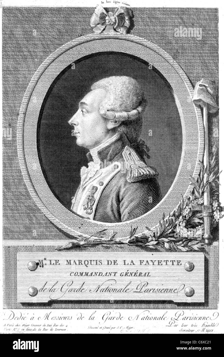 MARQUIS De La FAYETTE (1757-1834), französischer Aristokrat und Soldat Stockfoto
