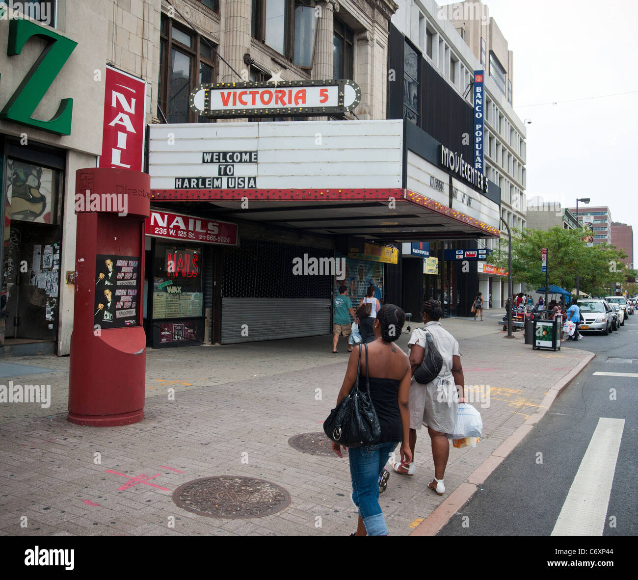 Die Fensterläden Victoria Theater in Harlem Stockfoto