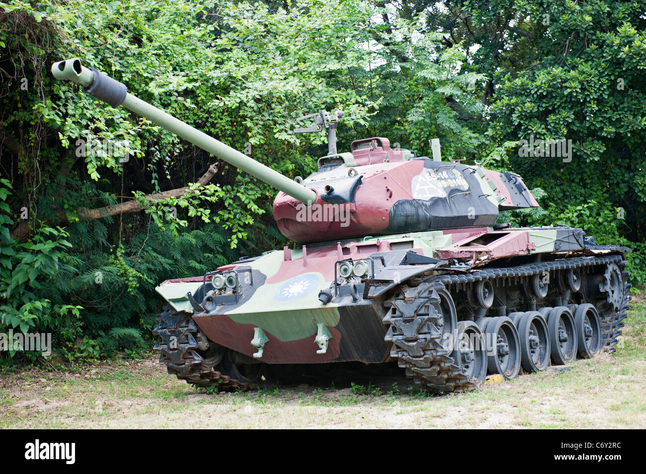 M41 Walker Bulldog leichte Panzer, Mashan Beobachtungsposten, Kinmen, Taiwan Stockfoto