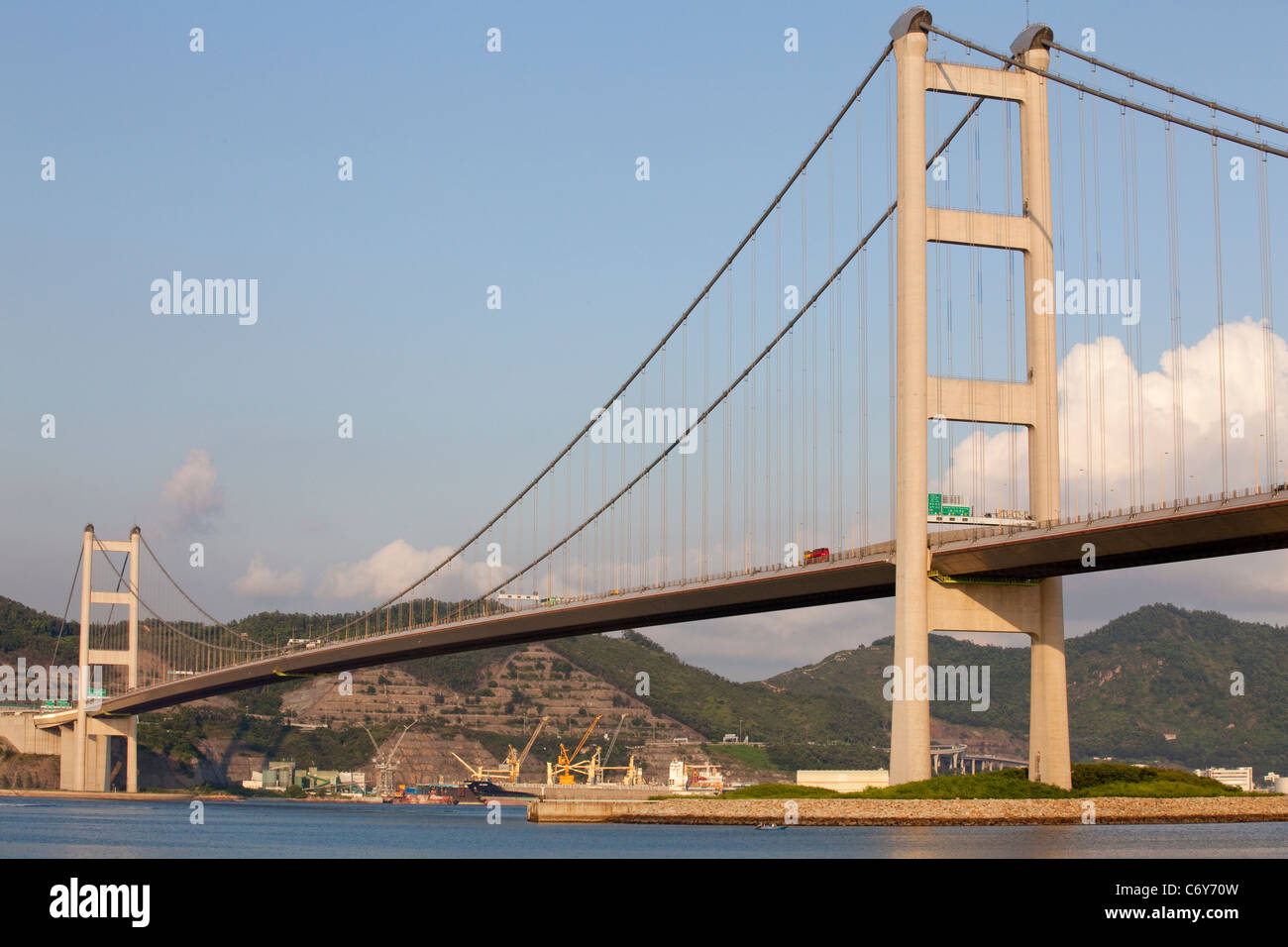 Hong Kong Tsing Ma Brücke Stockfoto