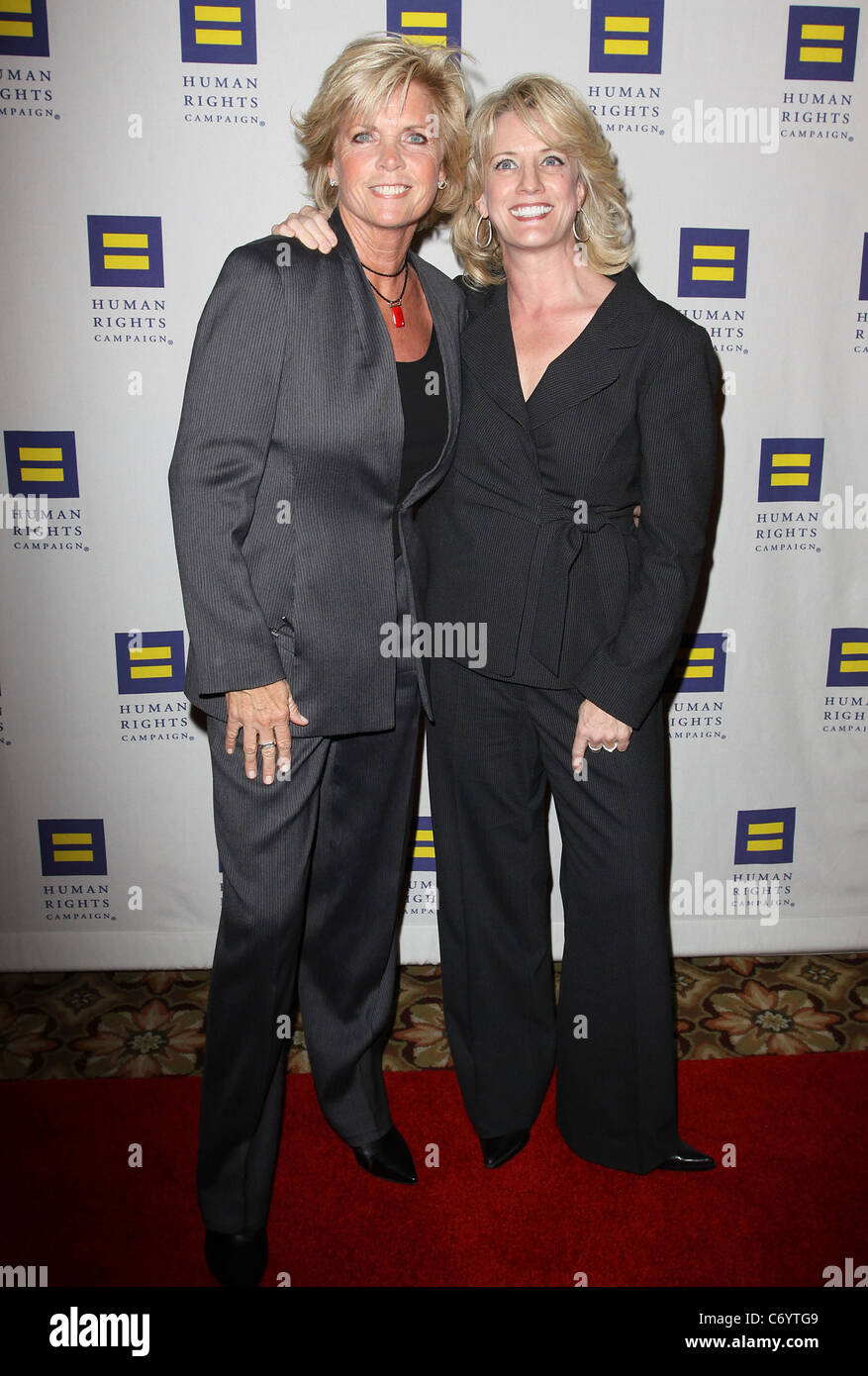Meredith Baxter und Suzanne Westenhoefer Menschenrechte Kampagne Los Angeles Gala statt At The Hyatt Jahrhundert Plaza Hotel Century Stockfoto