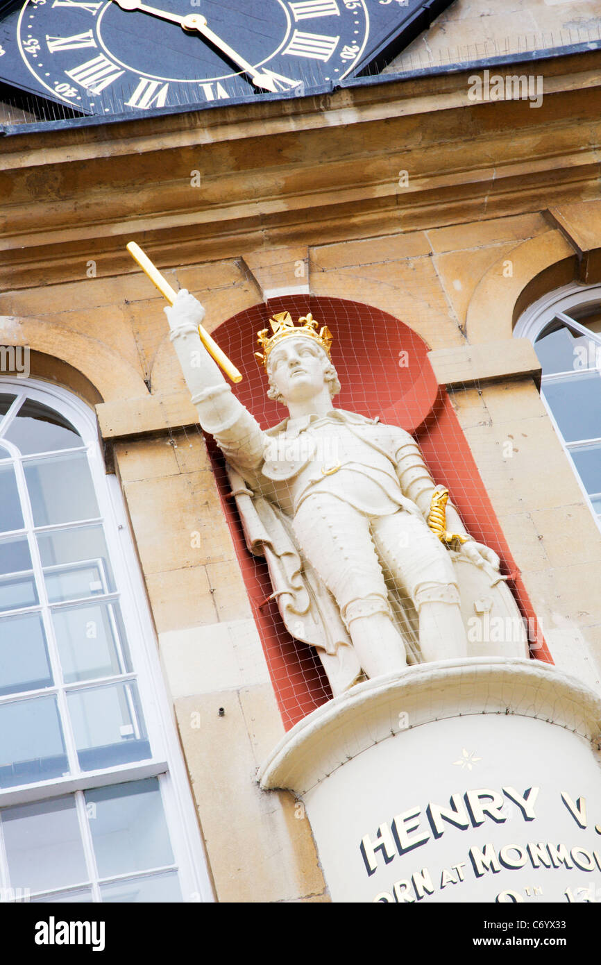 Henry V Statue Shire Hall Monmouth Monmouthshire Wales Stockfoto