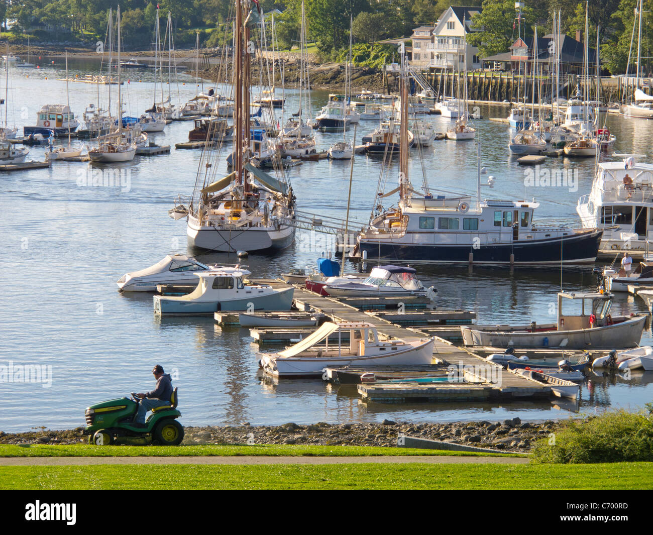 Camden Harbor in Maine Stockfoto