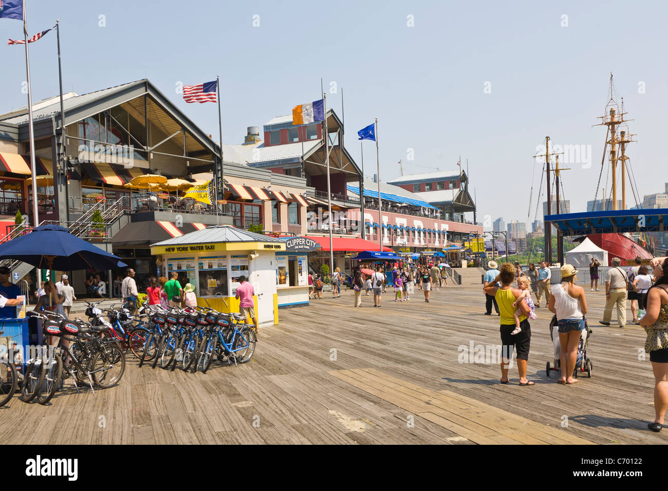 South Street Seaport Historic District in New York City Stockfoto