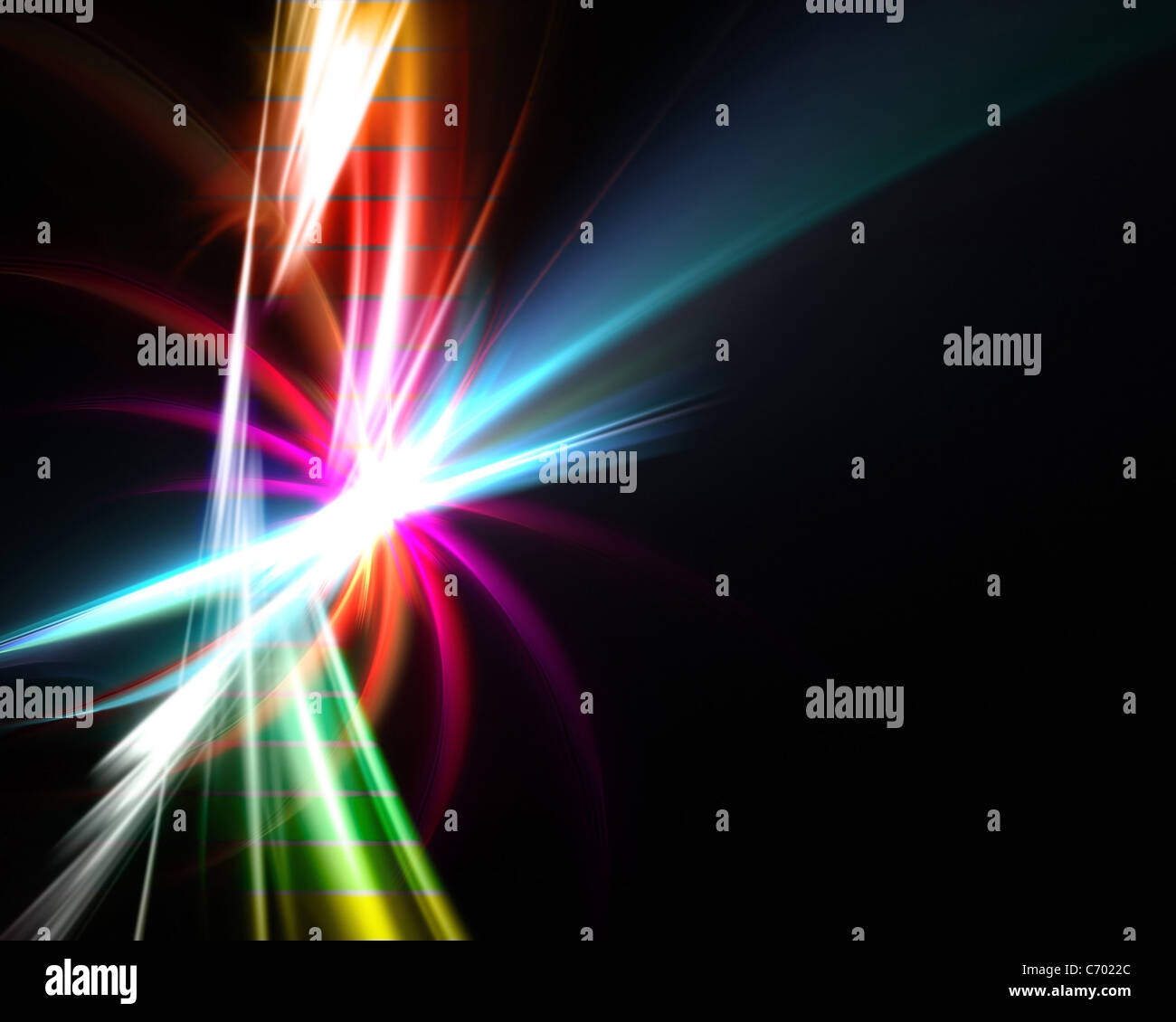 Eine leuchtende Regenbogen Fractal Designs, die großen als Hintergrund oder als Hintergrund Werke. Stockfoto