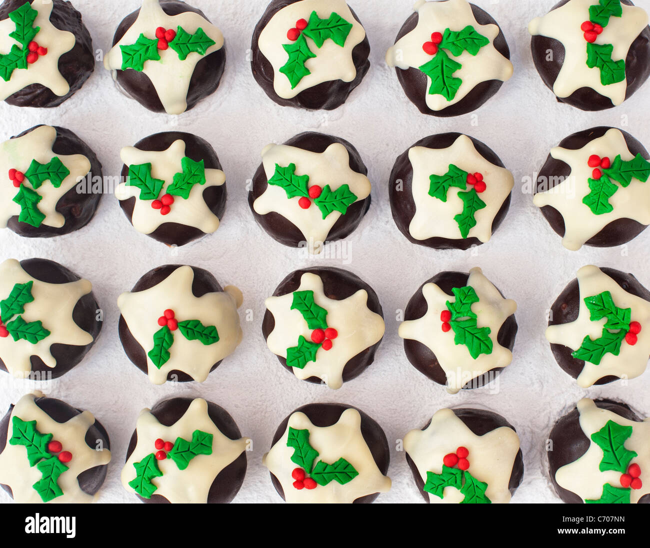 Hausgemachte Christmas Pudding Schokolade Stockfoto