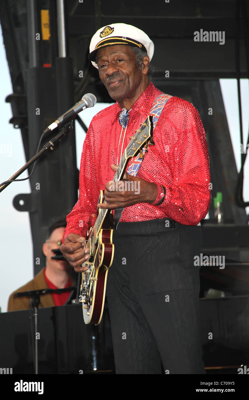 Chuck Berry führt während des Las Vegas Rockabilly Wochenendes an der Orleans Hotel Las Vegas, Nevada - 03.04.10 Chris Connor Stockfoto
