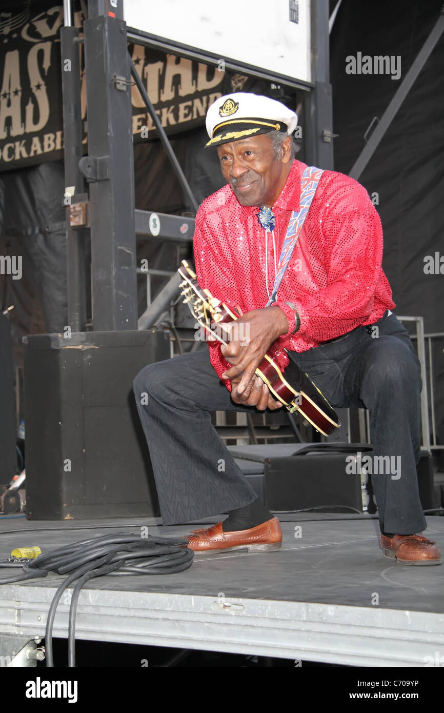 Chuck Berry führt während des Las Vegas Rockabilly Wochenendes an der Orleans Hotel Las Vegas, Nevada - 03.04.10 Chris Connor Stockfoto