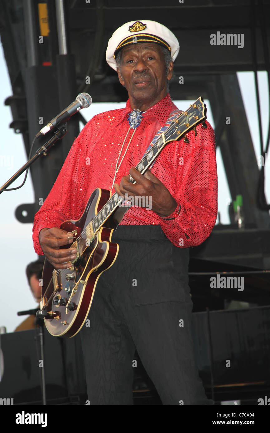 Chuck Berry führt während des Las Vegas Rockabilly Wochenendes an der Orleans Hotel Las Vegas, Nevada - 03.04.10 Chris Connor Stockfoto
