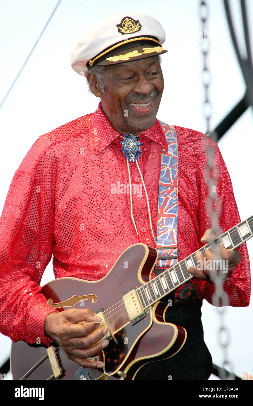 Chuck Berry führt während des Las Vegas Rockabilly Wochenendes an der Orleans Hotel Las Vegas, Nevada - 03.04.10 Chris Connor Stockfoto