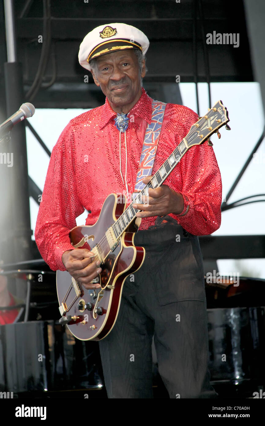 Chuck Berry führt während des Las Vegas Rockabilly Wochenendes an der Orleans Hotel Las Vegas, Nevada - 03.04.10 Chris Connor Stockfoto