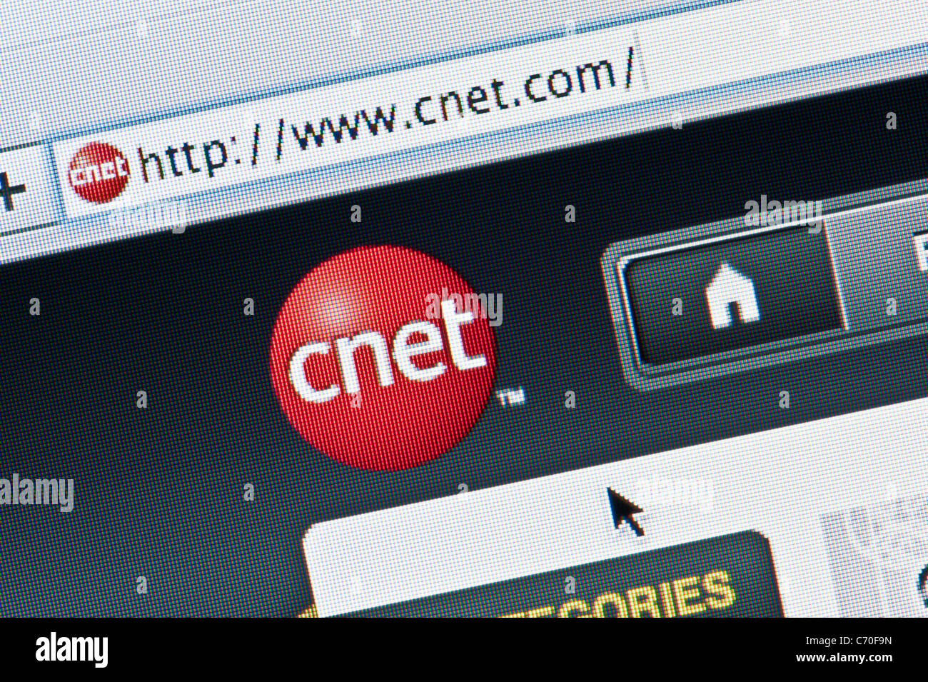 Nahaufnahme von CNET-Logo auf ihrer Website gesehen. (Nur zur redaktionellen Verwendung: print, TV, e-Book und redaktionelle Webseite). Stockfoto