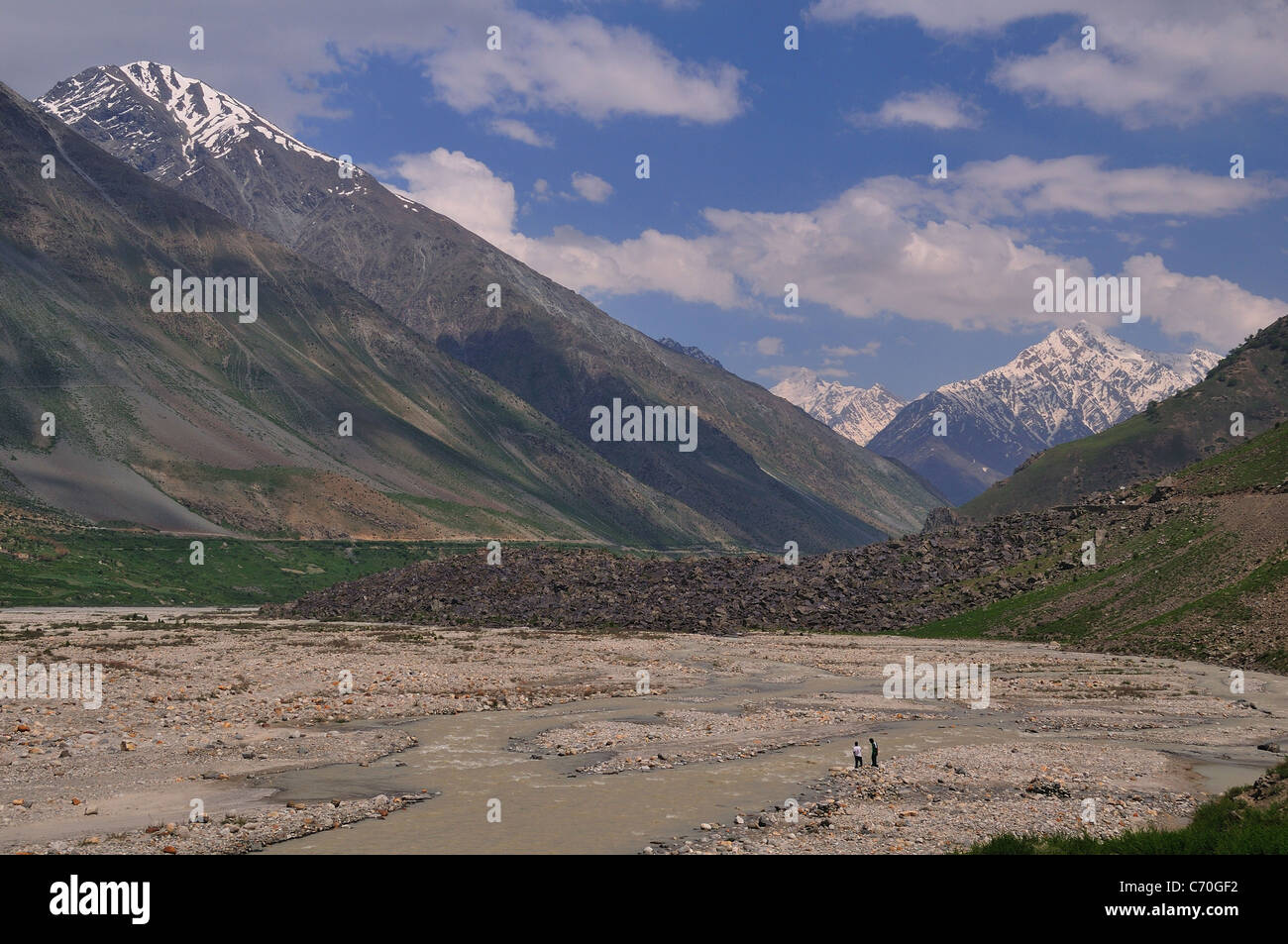 Blick auf die Berge auf der Leh - Highway von Manali in Ladahk, Stockfoto