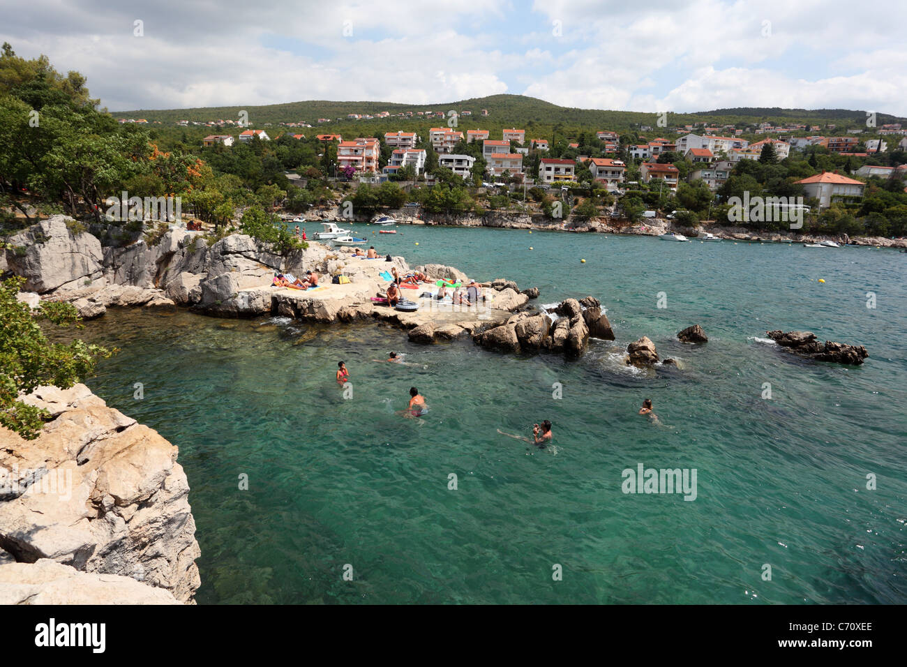 Adria-Küste in der Nähe von Crikvenica, Kroatien Stockfoto