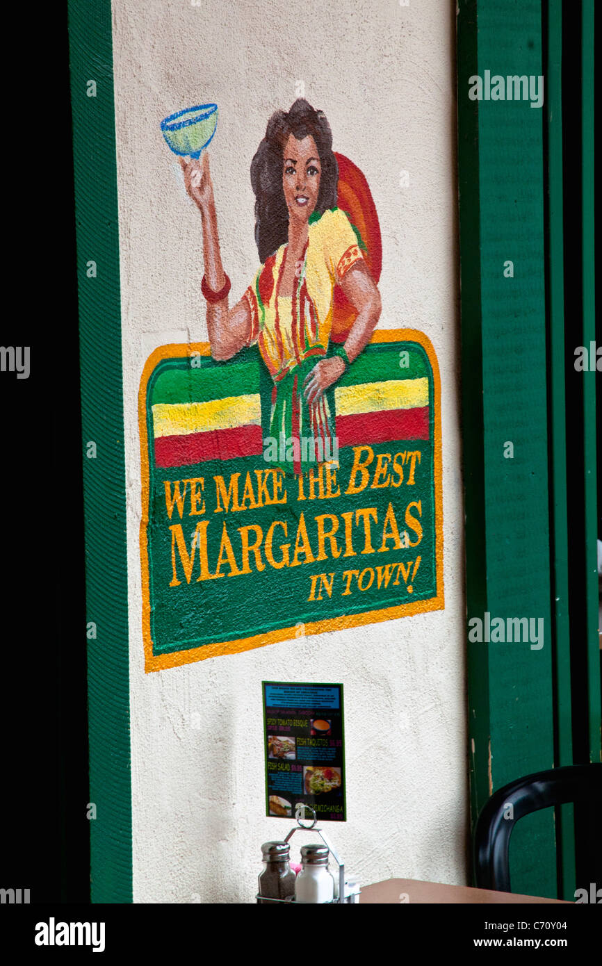 San Diego Old Town Restaurant Wandschild Stockfoto