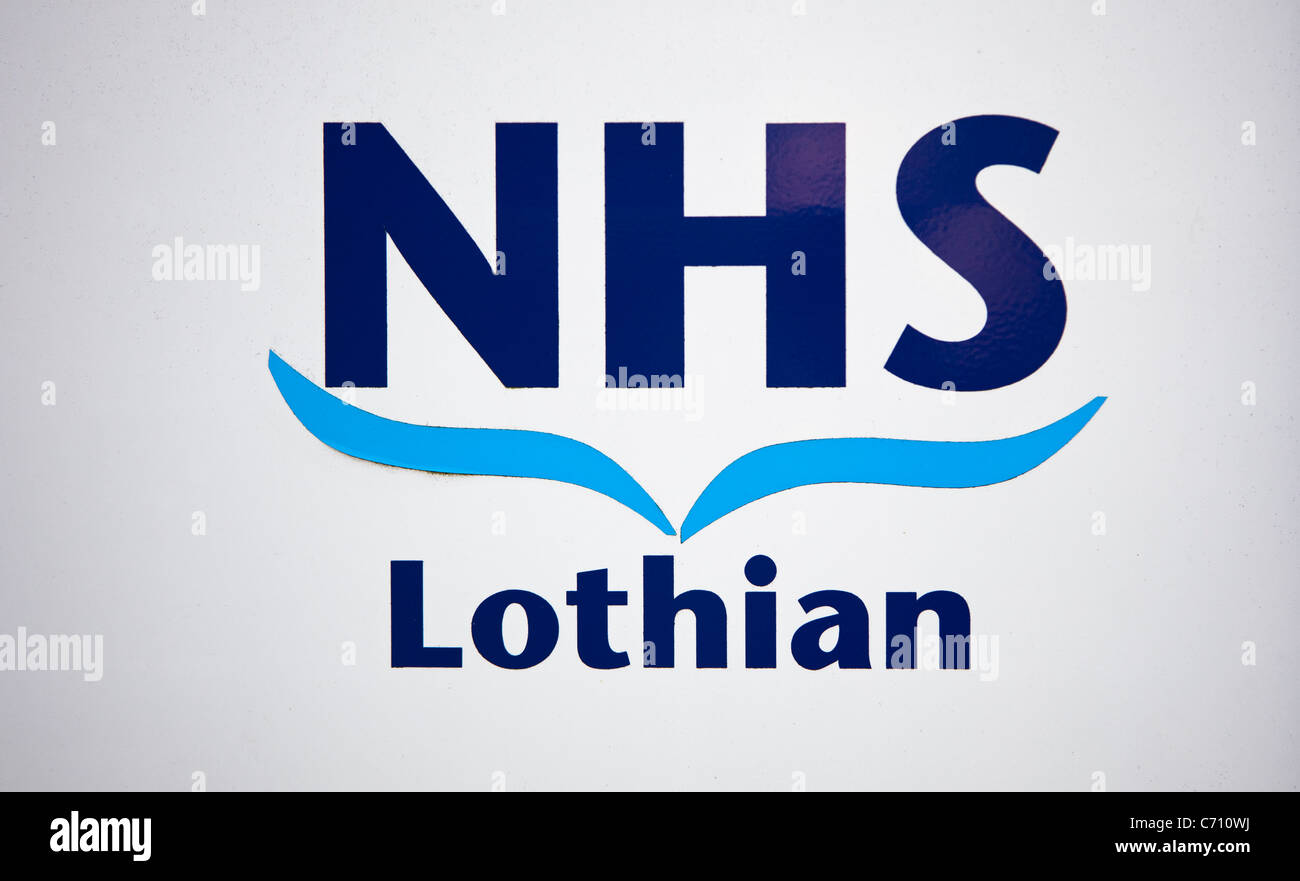 NHS Lothian Zeichen Schottland UK Europe Stockfoto
