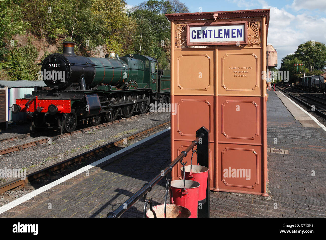 PISSOIR AUF DIE SEVERN VALLEY RAILWAY.  BEWDLEY STATION.  WORCESTERSHIRE.  ENGLAND.  UK Stockfoto