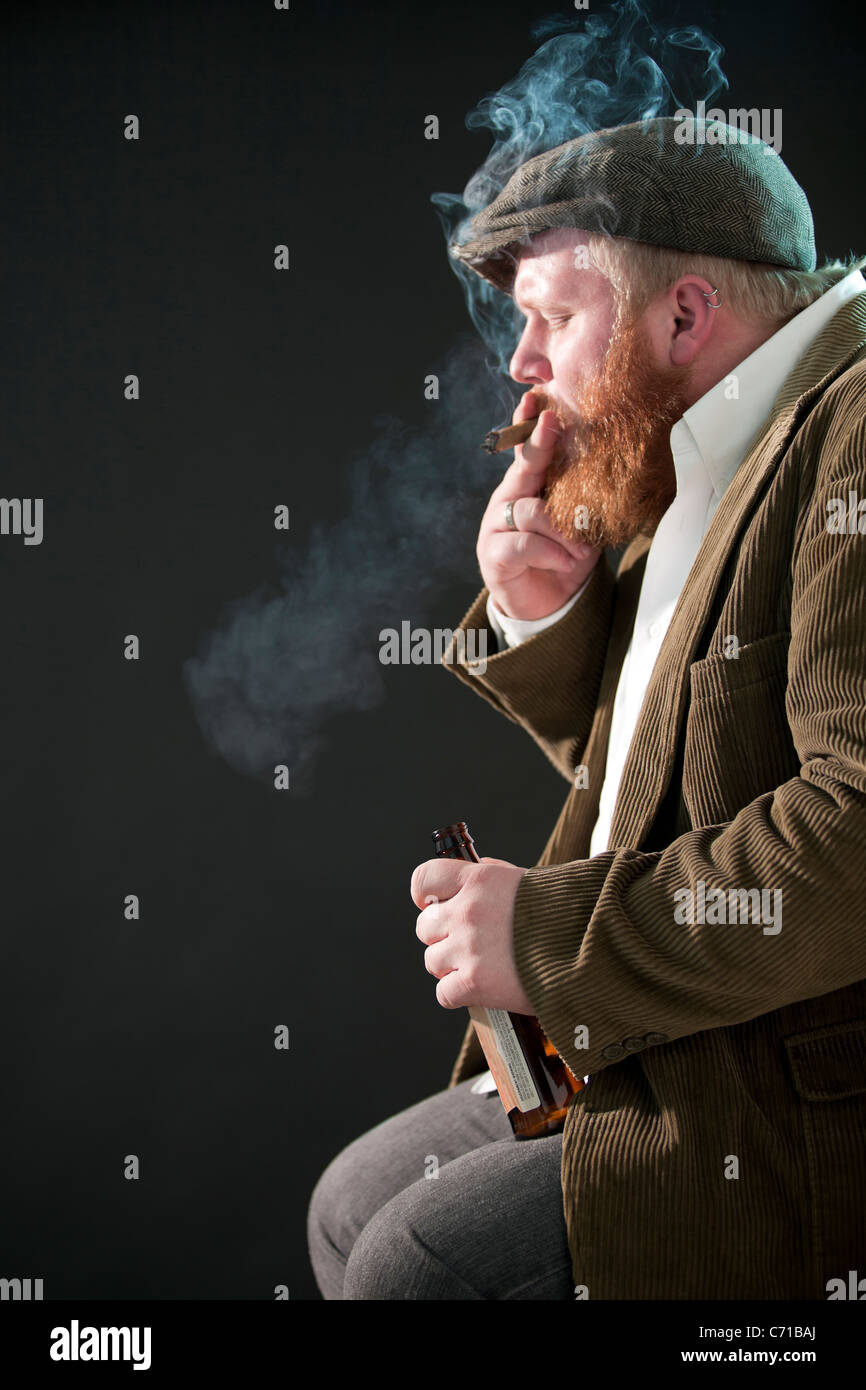 Porträt eines Mannes als Rough around the Edges Charakter. Stockfoto