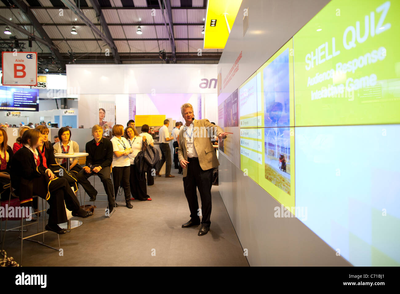 Shell-Stand auf der Offshore Europe 2011 Öl- und Gas-Konferenz und Ausstellung Aberdeen. Foto: Jeff Gilbert Stockfoto