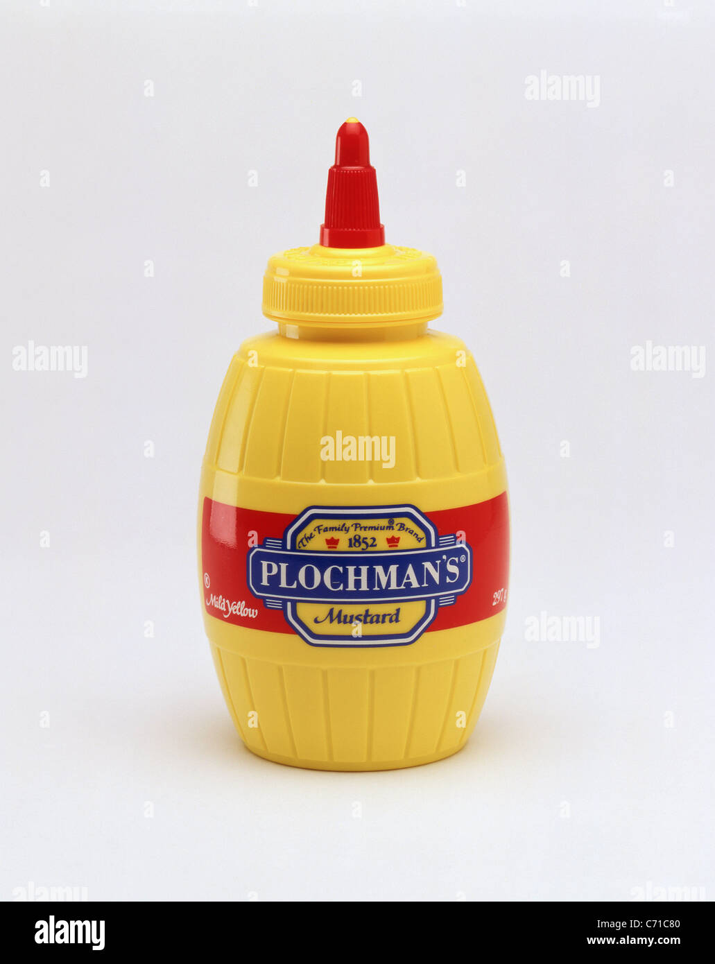 Flasche des amerikanischen Plochman Senf, Vereinigte Staaten von Amerika Stockfoto