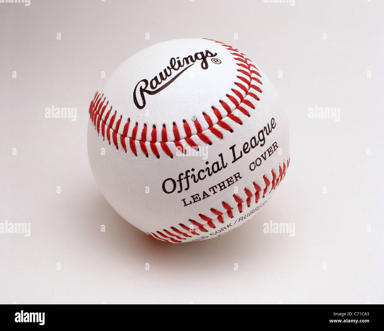Offizielle Liga, Lederbezug, Rawlings Baseball, Vereinigte Staaten von Amerika Stockfoto